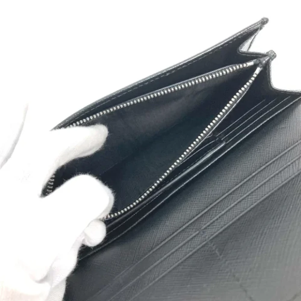 Prada Vintage Pre-owned Fabric wallets Black Dames