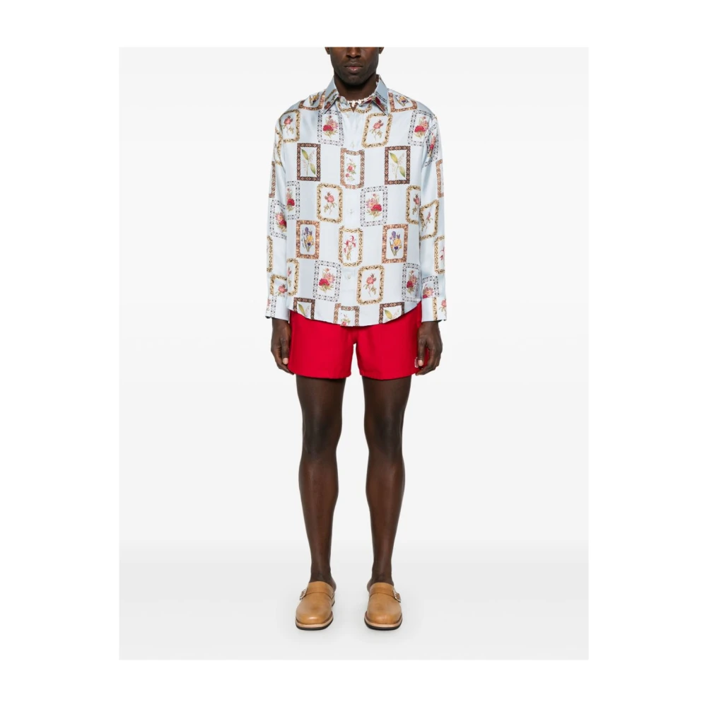 Pierre-Louis Mascia Grafische Print Blauwe Button-Up Shirt Multicolor Dames