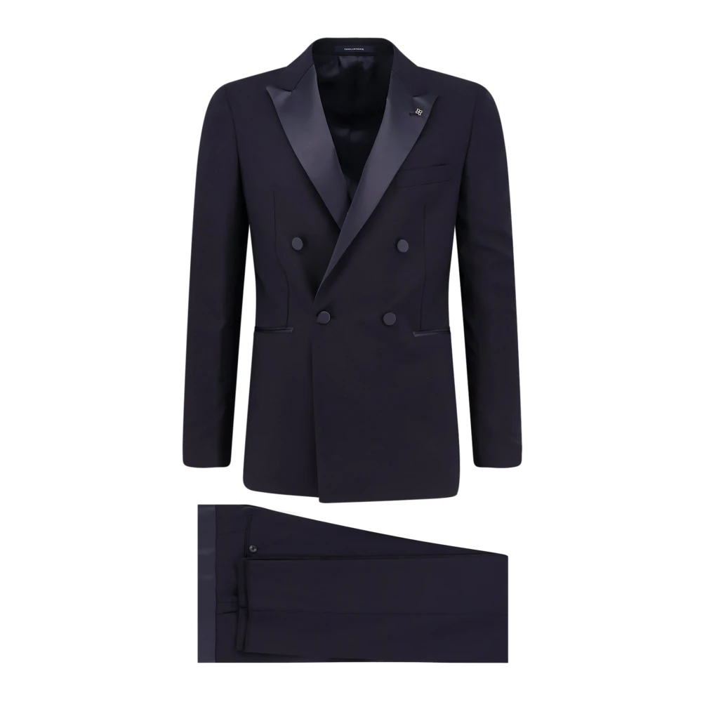 Tagliatore Mannelijk Blauw Kostuums Heren, L, Wol, Diona Double-Breasted Suit