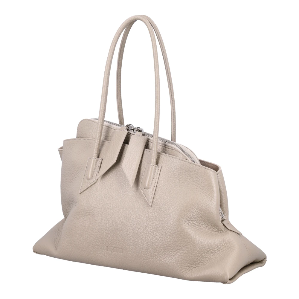 The Attico Stijlvolle Top Handle Tas Beige Dames
