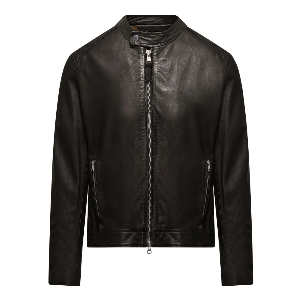 Bomboogie Uomo Marrone - Giacca In Pelle Roy-Dark -S - Jackets - L