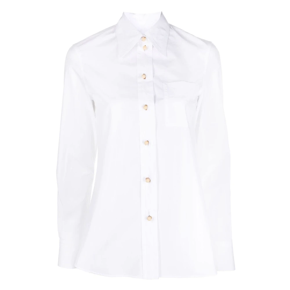 Lanvin Lange mouwen overhemd in Optic White Dames