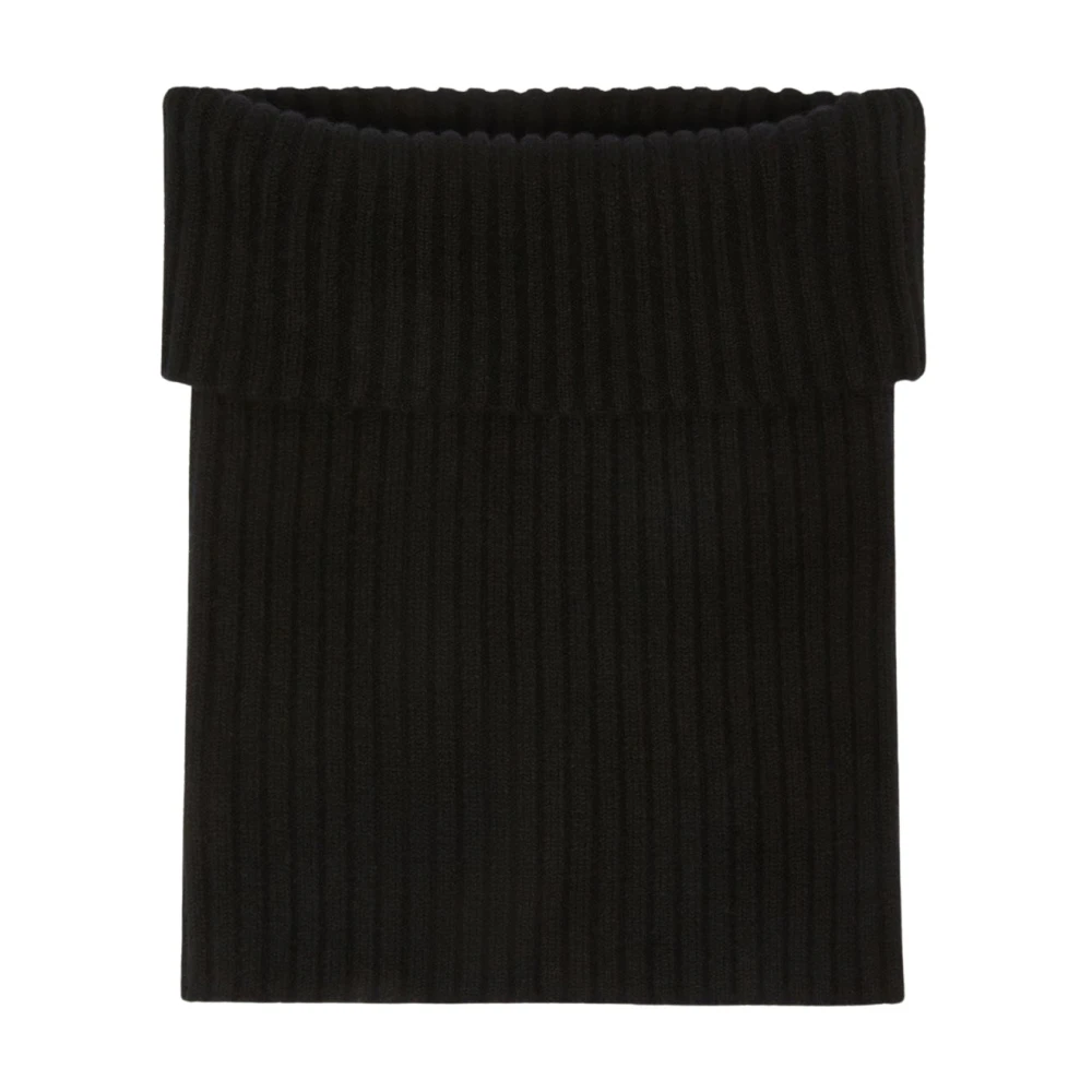 Max Mara Luxe veelzijdige wolmix accessoire Black Dames