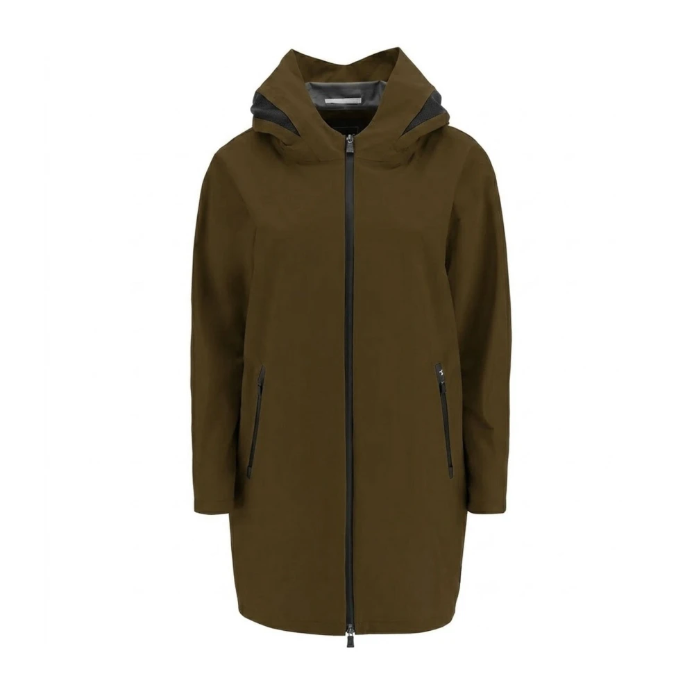 Herno Women's Green Hooded Zipped Coat - Parkas - 2XL - Coats