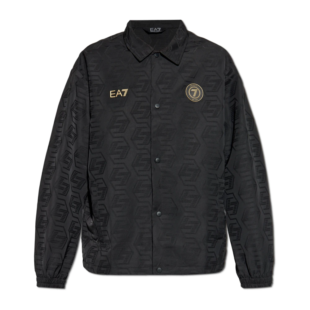 Emporio Armani EA7 Jas met logopatch Black Heren