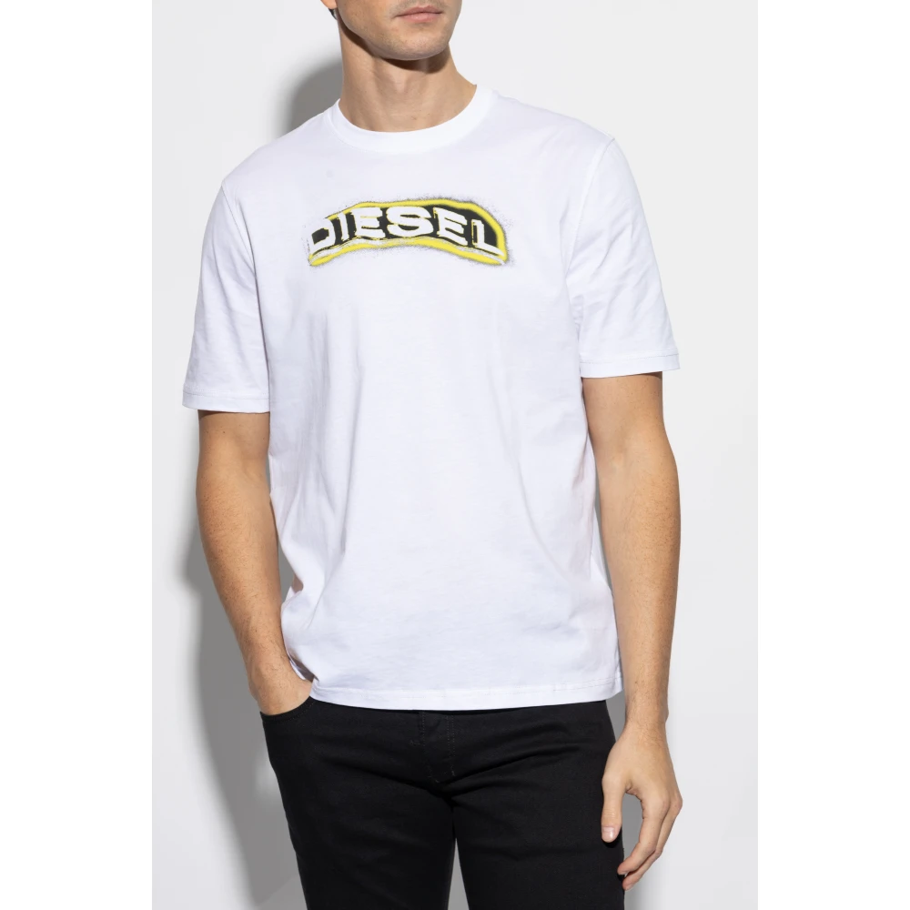 Diesel T-shirt T-Adjust-R4 White Heren