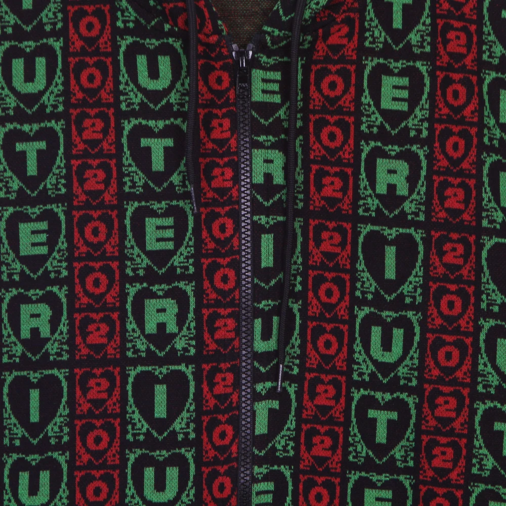 Iuter Mooie Jacquard Zip Hoodie Multicolor Heren