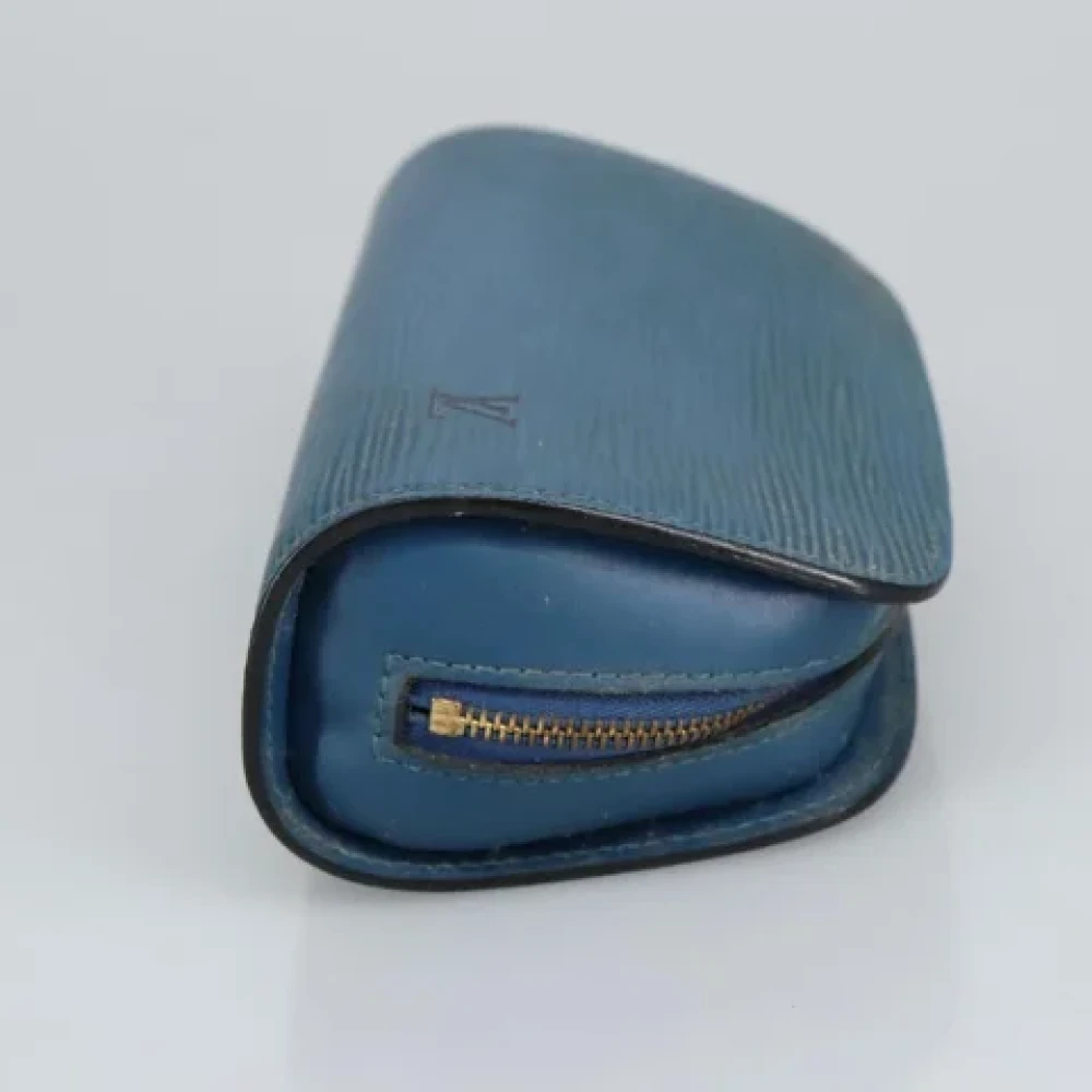 Louis Vuitton Vintage Pre-owned Leather pouches Blue Dames