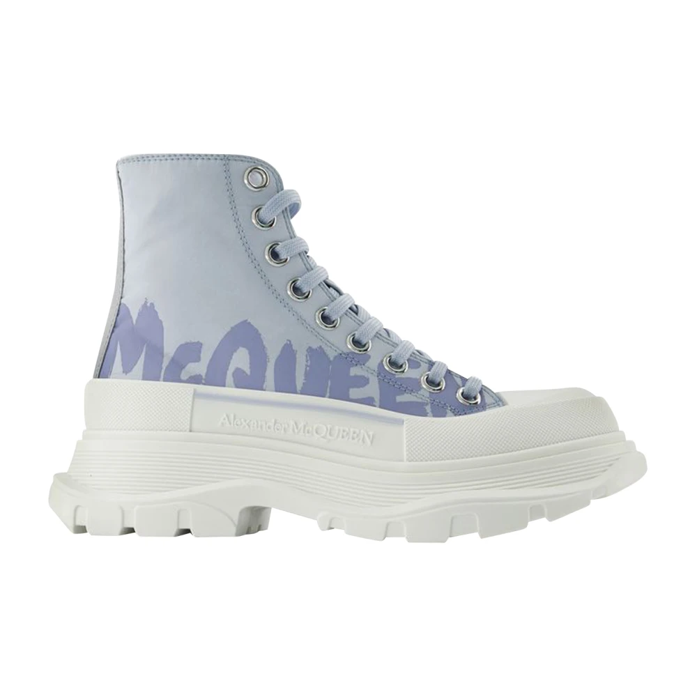 Alexander Mcqueen Women's Multicolor Sneakers, 8 Uk, Chunky Sole High-Top Trainers