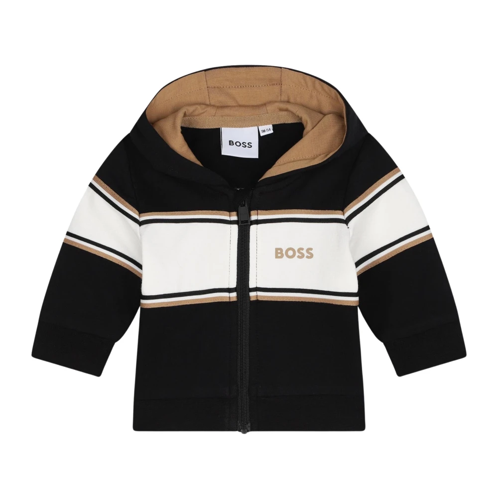 Hugo Boss Svart Baby Outfit Hoodie Byxor Black, Pojke