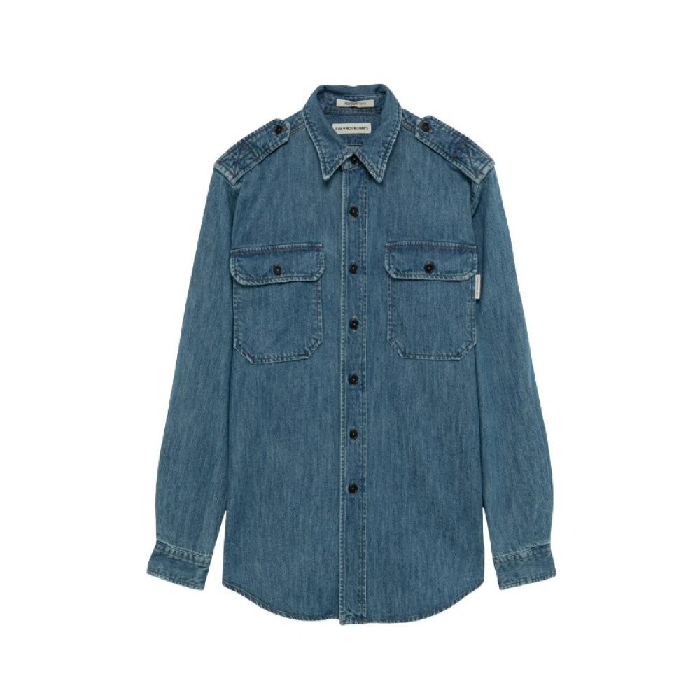 Roy Roger's Women's Blue Military Shirt - Shirts - M - Blouses & Shirts