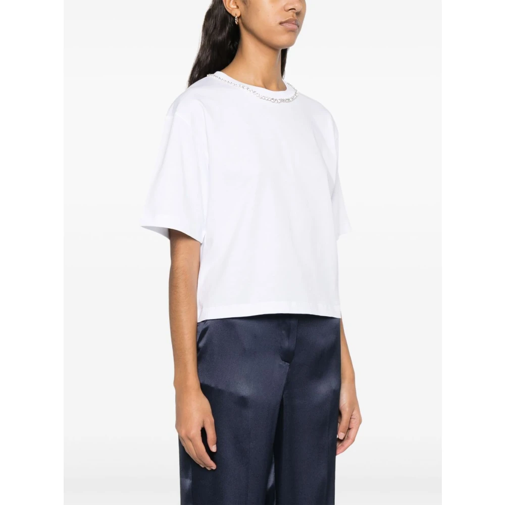Semicouture Witte T-shirt en Polo Collectie White Dames
