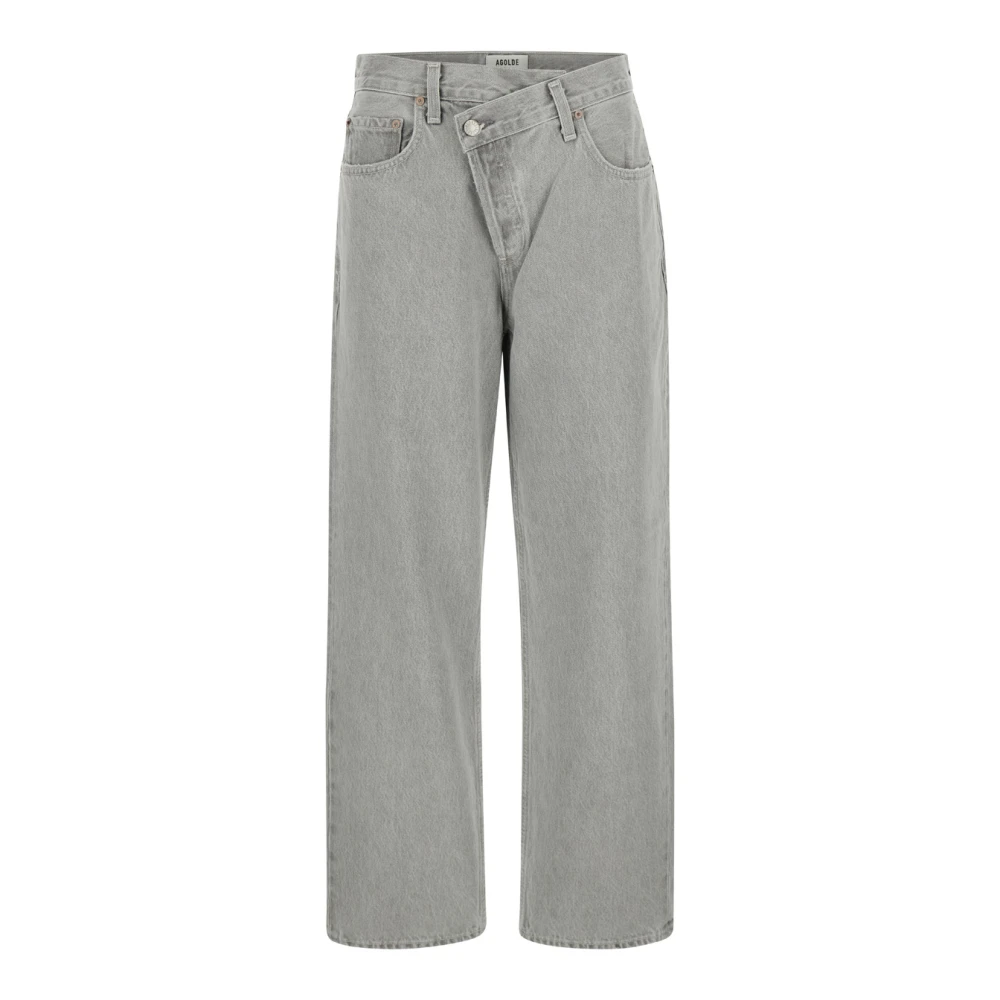 Agolde Wide Trousers Gray Dames