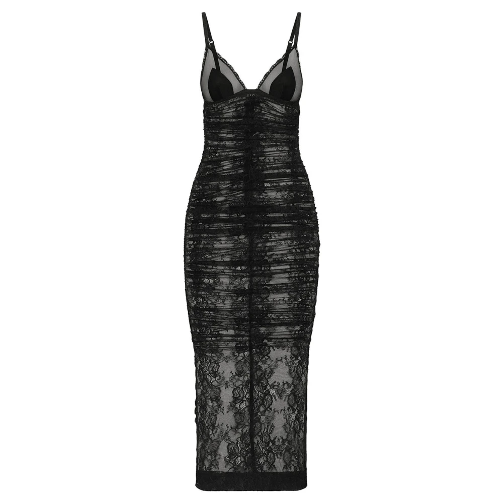 Dolce & Gabbana Elegante Zwarte Jurk voor Vrouwen Black Dames