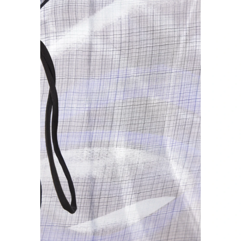 Giorgio Armani Grafische Print Zijden Organza Jas Multicolor Dames