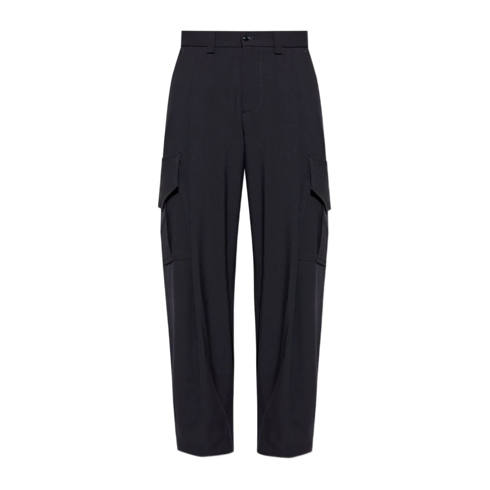 Giorgio Armani Men's Blue Straight Trousers