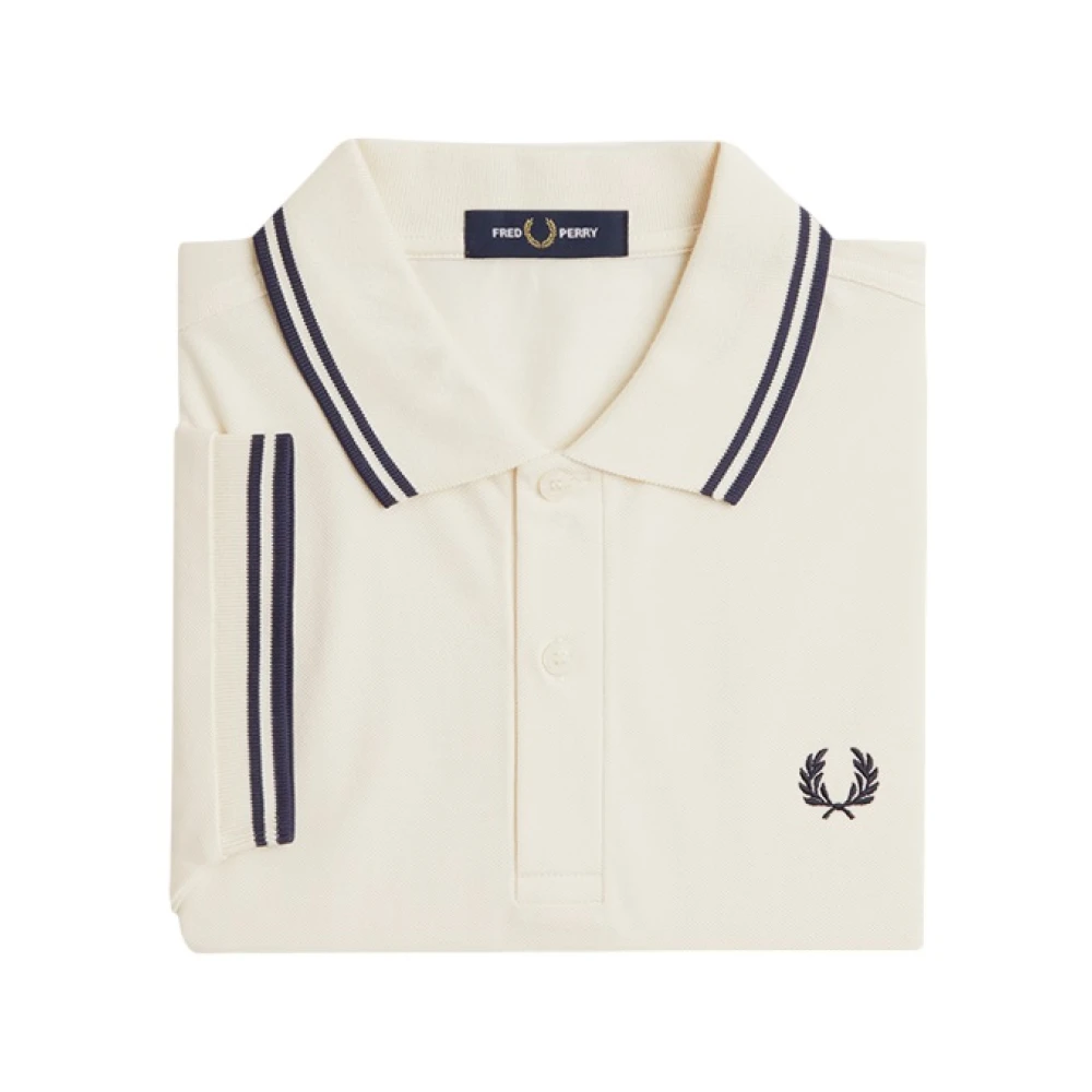 Fred Perry Polo shirt met dubbele streep Beige Heren