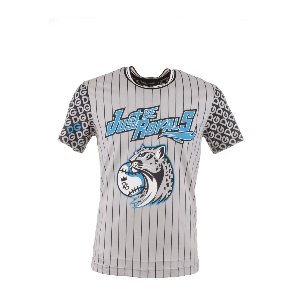 Dolce & Gabbana Heren Leo Baseball T-shirt Gray Heren