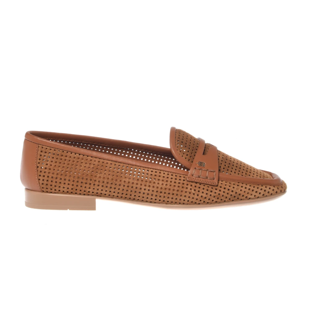 Baldinini Femme Marron - Mocassin En Daim Perforé - Chaussures - Brun - Taille: 37 Eu