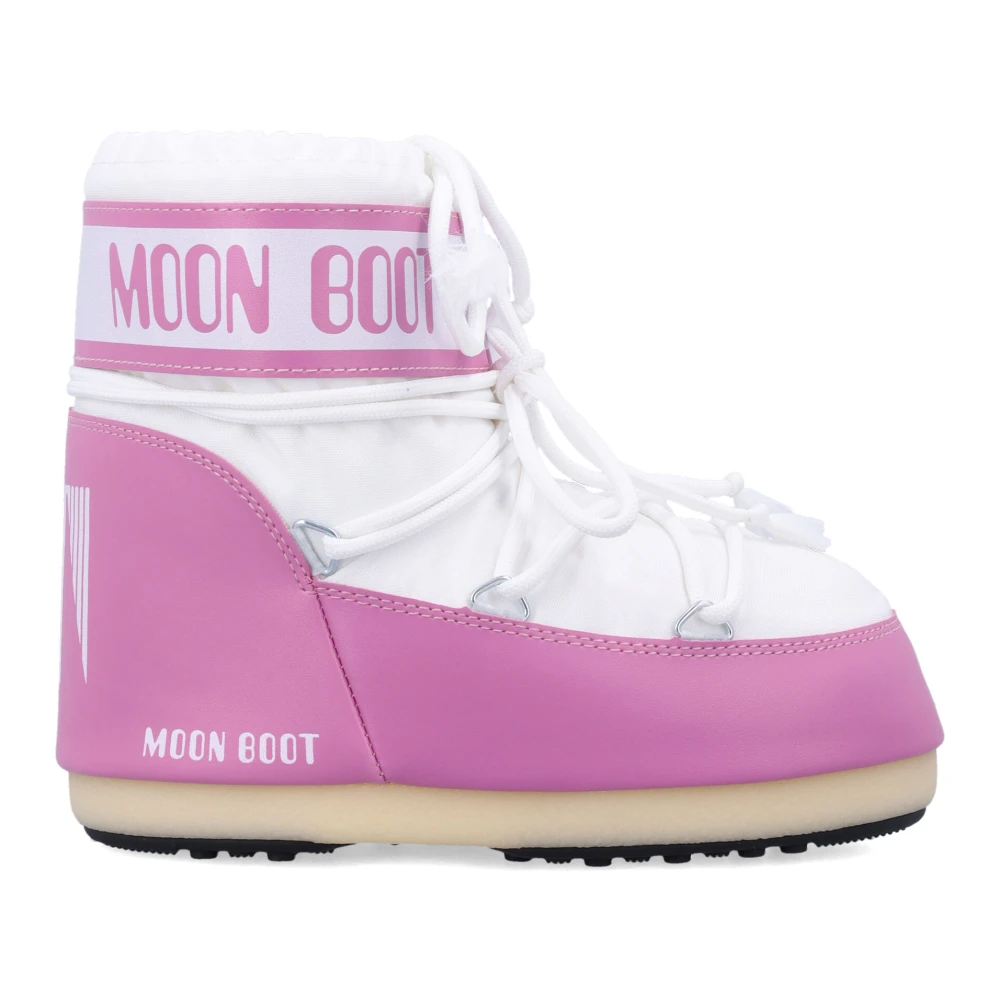 Moon Boot Rosa/Vita Ankelboots för Flickor Pink, Flicka