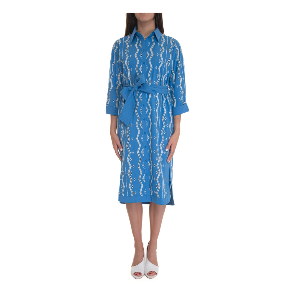 Suncoo Open-Work Chemisier Jurk met Afneembare Onderjurk Multicolor Dames
