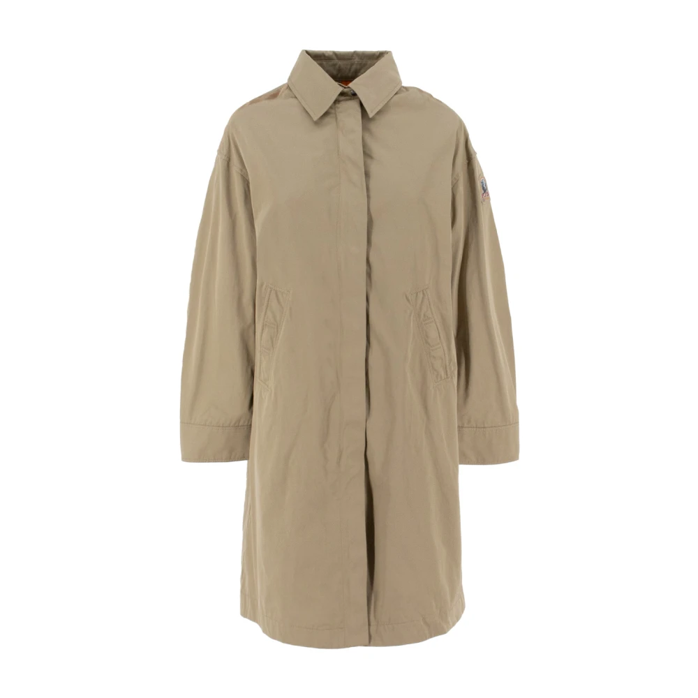 Parajumpers Technische Stof Trenchcoat Beige Dames