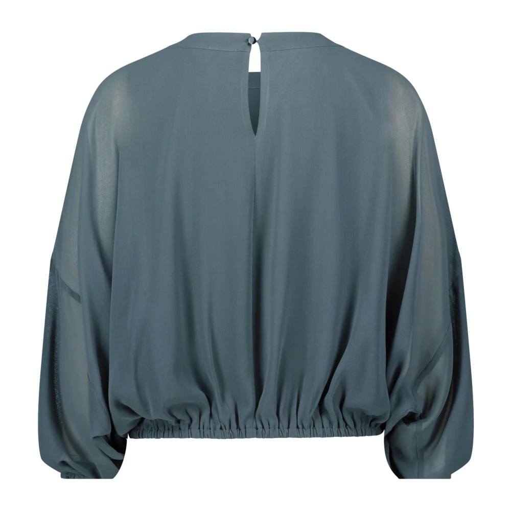 Vera Mont Elegante Oversized Blouse met Ronde Hals Gray Dames
