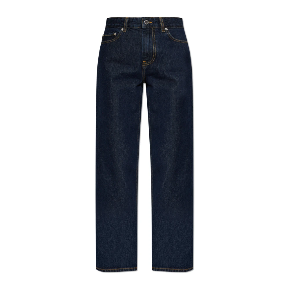 Ganni , Straight Fit Jeans, Female, Blue, W24, Wide-Leg Jeans