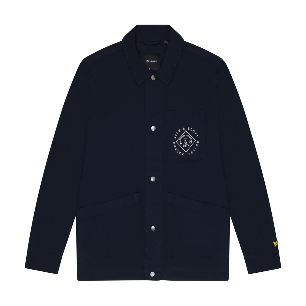 Lyle & Scott Gestempelde Werkjas Blue Heren