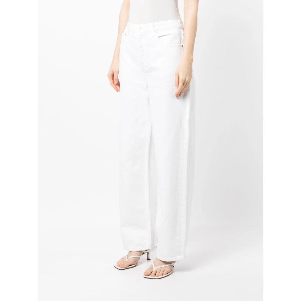 Agolde Witte Low Slung Baggy Jeans White Dames