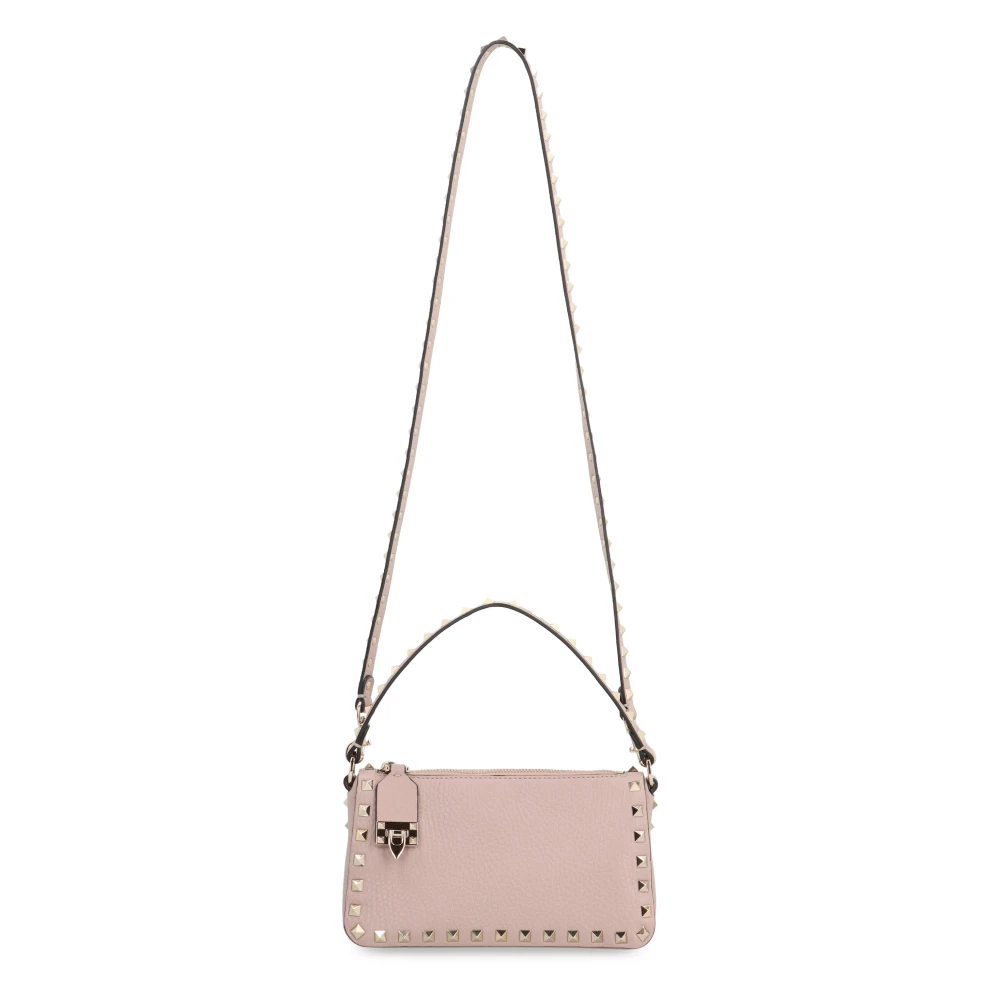 Valentino Rockstud Leren Crossbody Tas Pink Dames