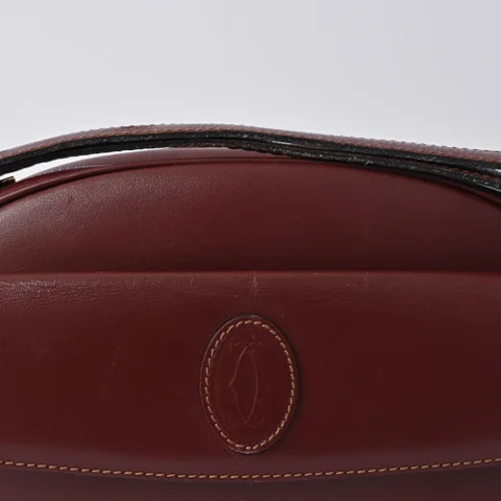Cartier Vintage Pre-owned Leather shoulder-bags Red Dames