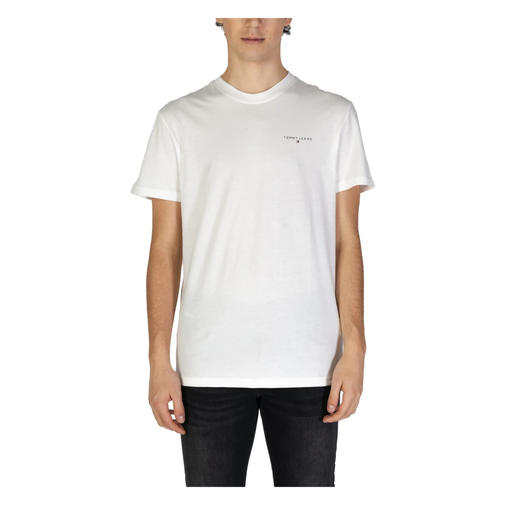 Tommy Jeans Men's White T-Shirts,, Classic Cotton T-Shirt 2XL