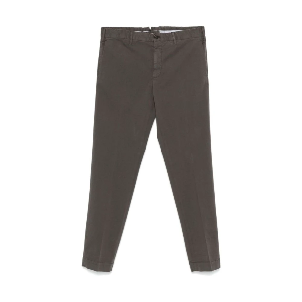 Incotex Sepia Bruin Keperstof Broek Brown Heren