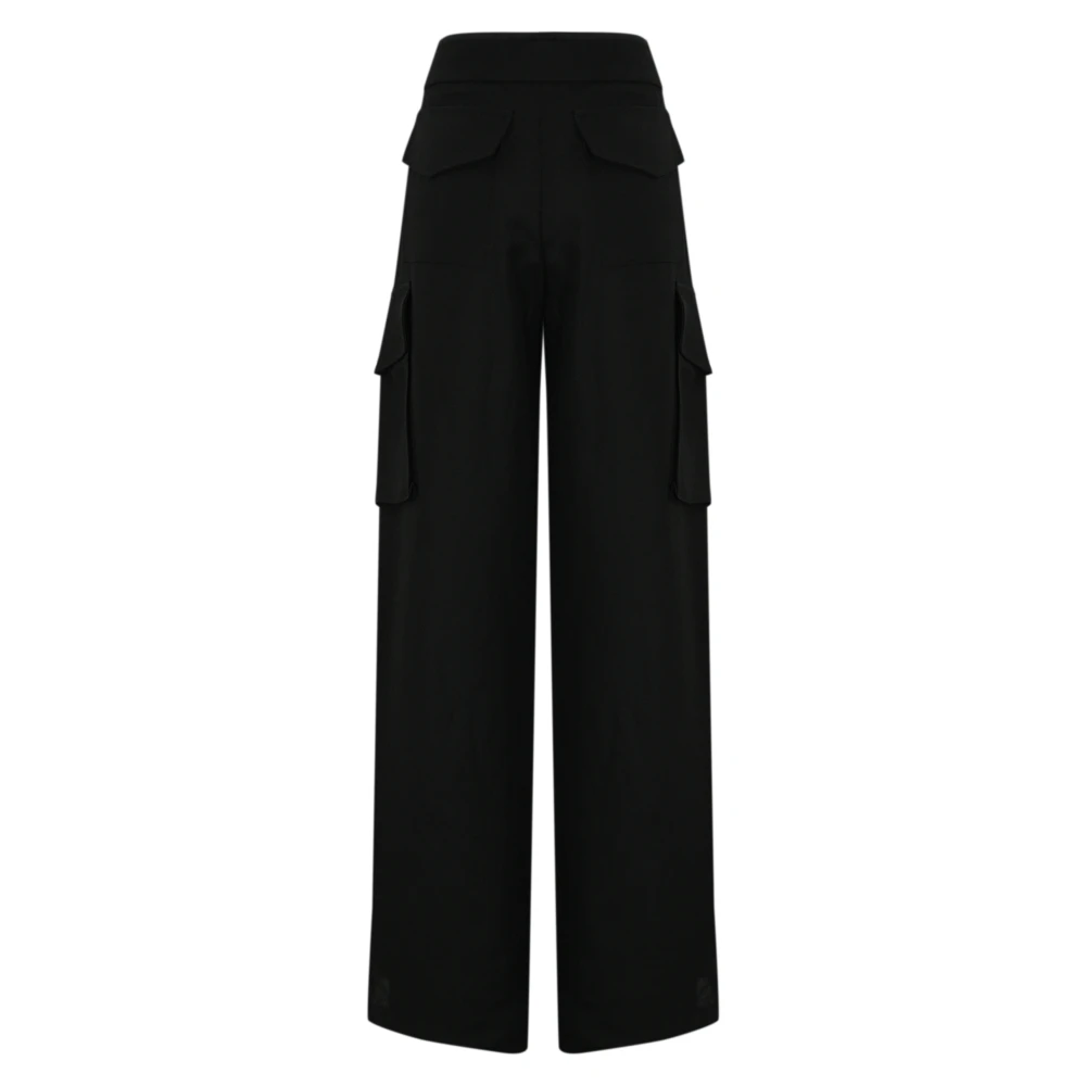 Liviana Conti Cargo Linnenbroek Zwart Black Dames