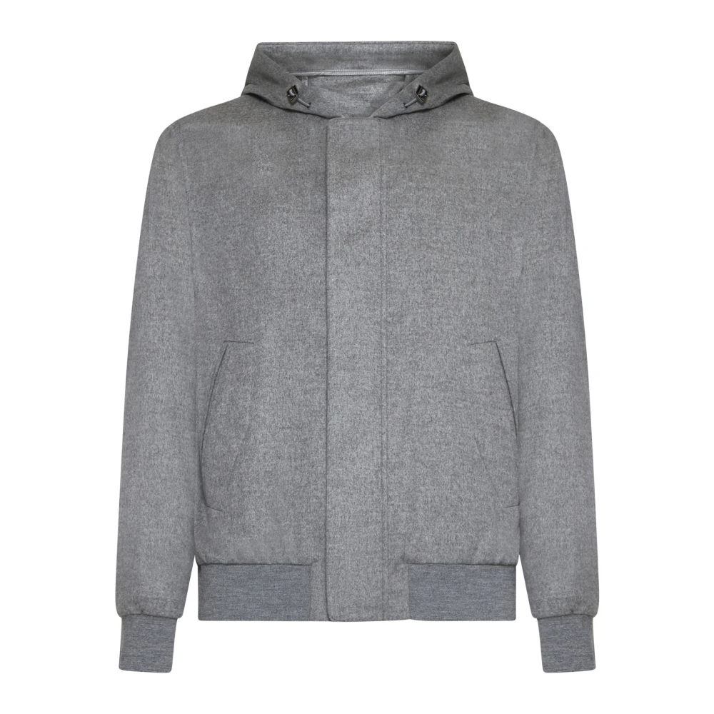 Herno Cashmere Hoodie Gray, Herr