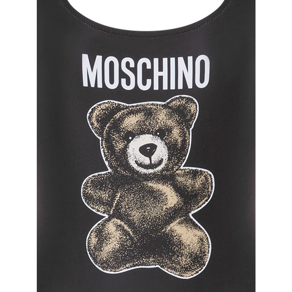Moschino Zwart zee kleding met logoprint Black Dames