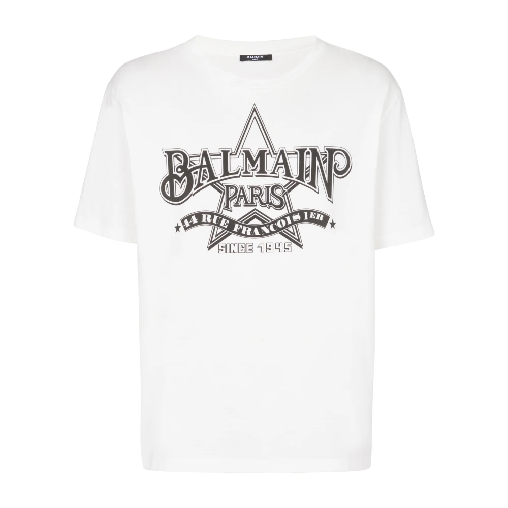 Balmain T-shirt met logoprint Wit