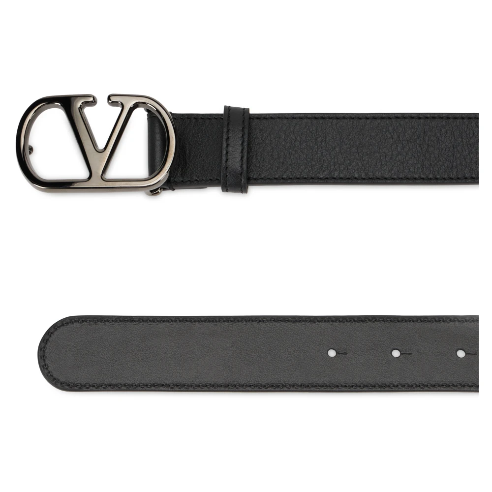 Valentino Garavani Smooth Leather Belt - Male - Belts - Black - 105 Cm - Accessories - Image 2