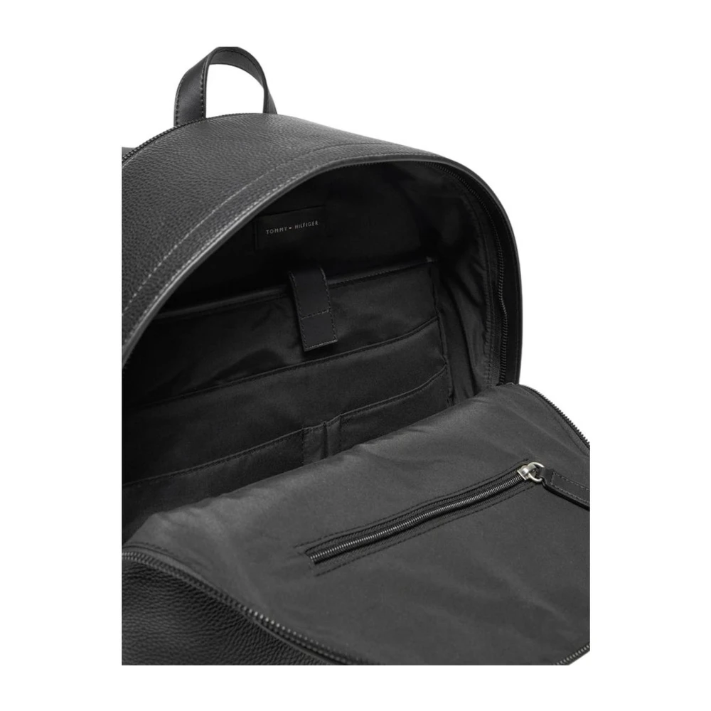 Tommy Hilfiger Zwarte Polyurethaan Polyester Heren Rugzak Black Heren
