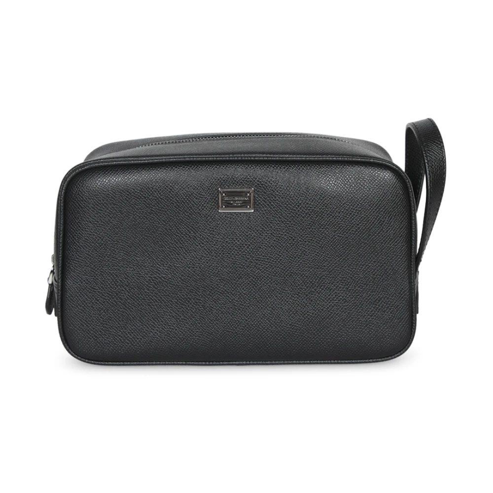 Dolce & Gabbana Men's Black Travel Toiletry Pouches