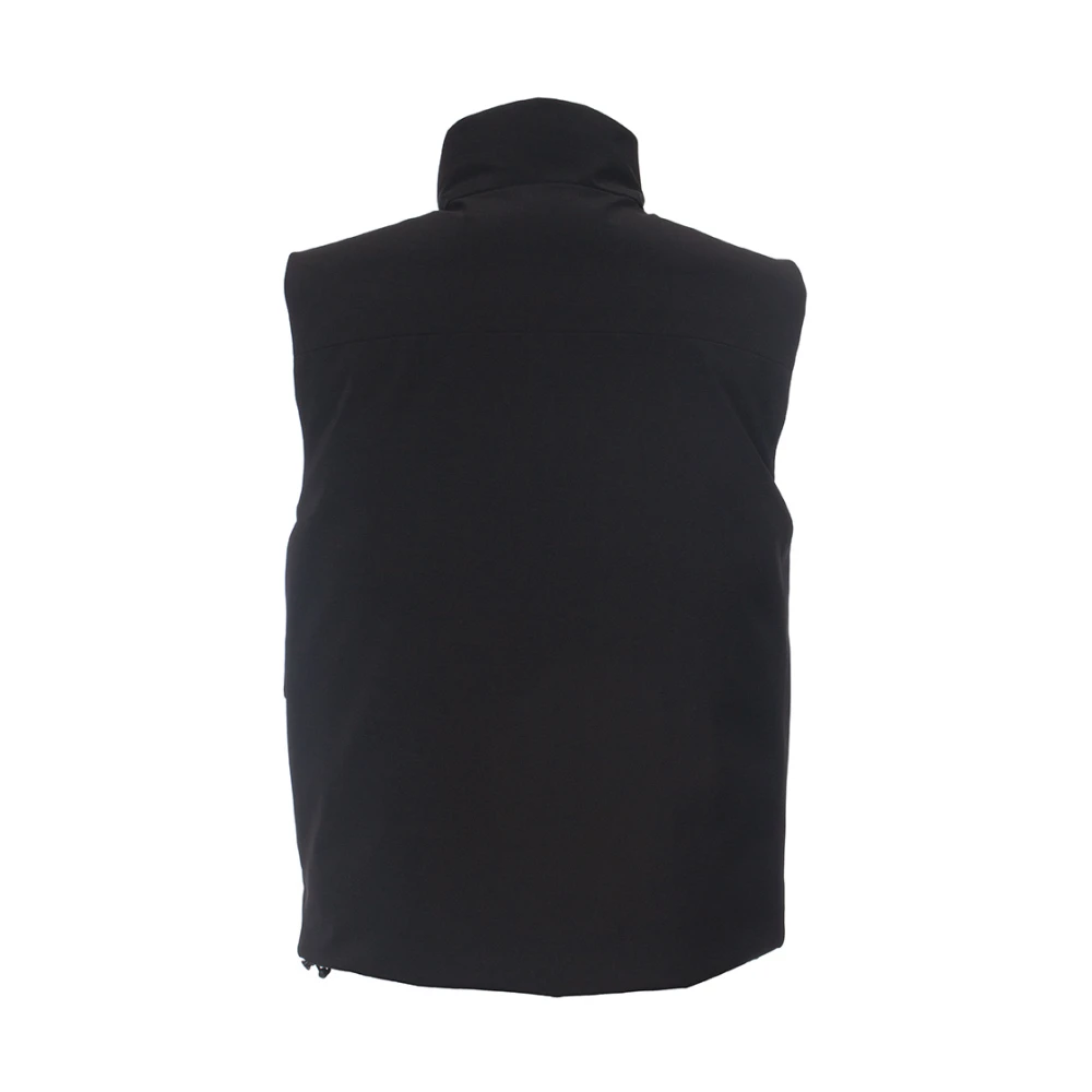 Aspesi Technical Twill Gilet Waterproof Jacket Black Heren