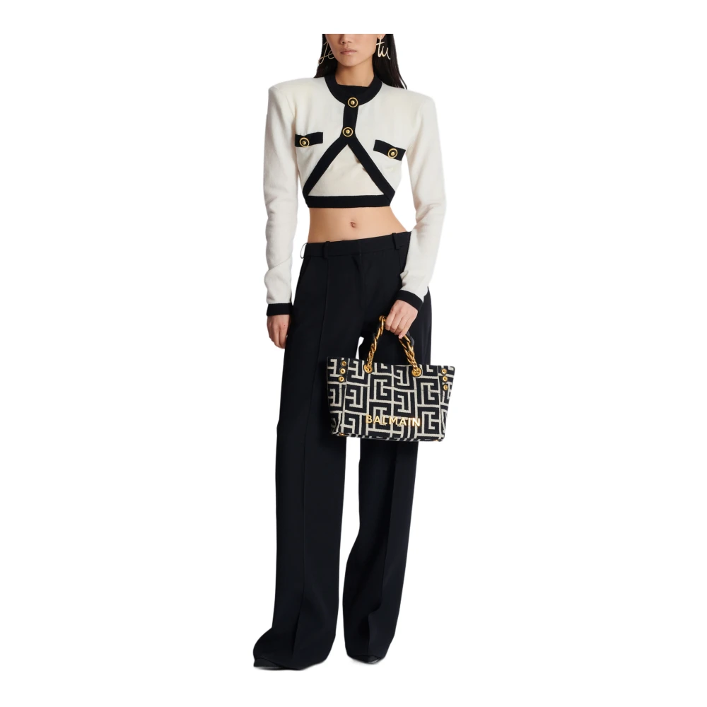 Balmain Kleine 1945 Soft Tote Bag Black Dames