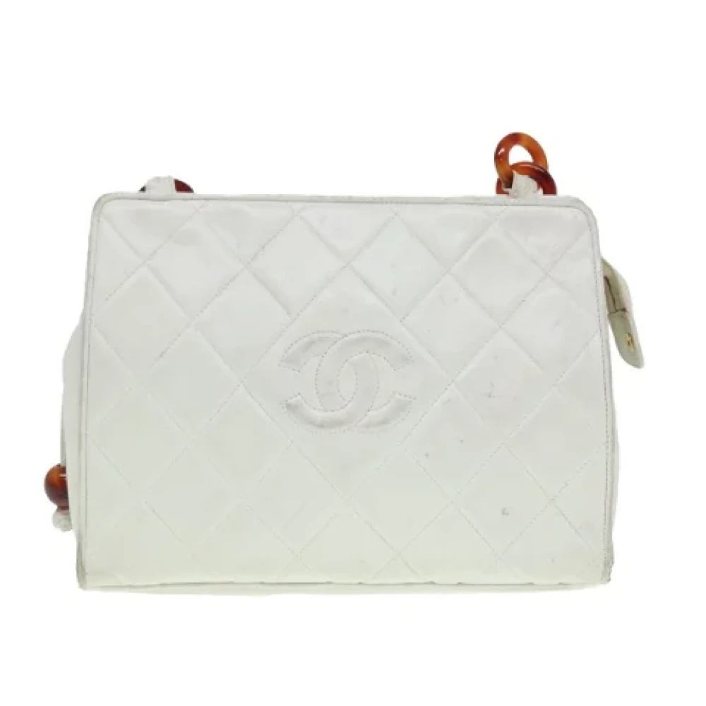 Chanel Vintage Pre-owned Leather chanel-bags White Dames