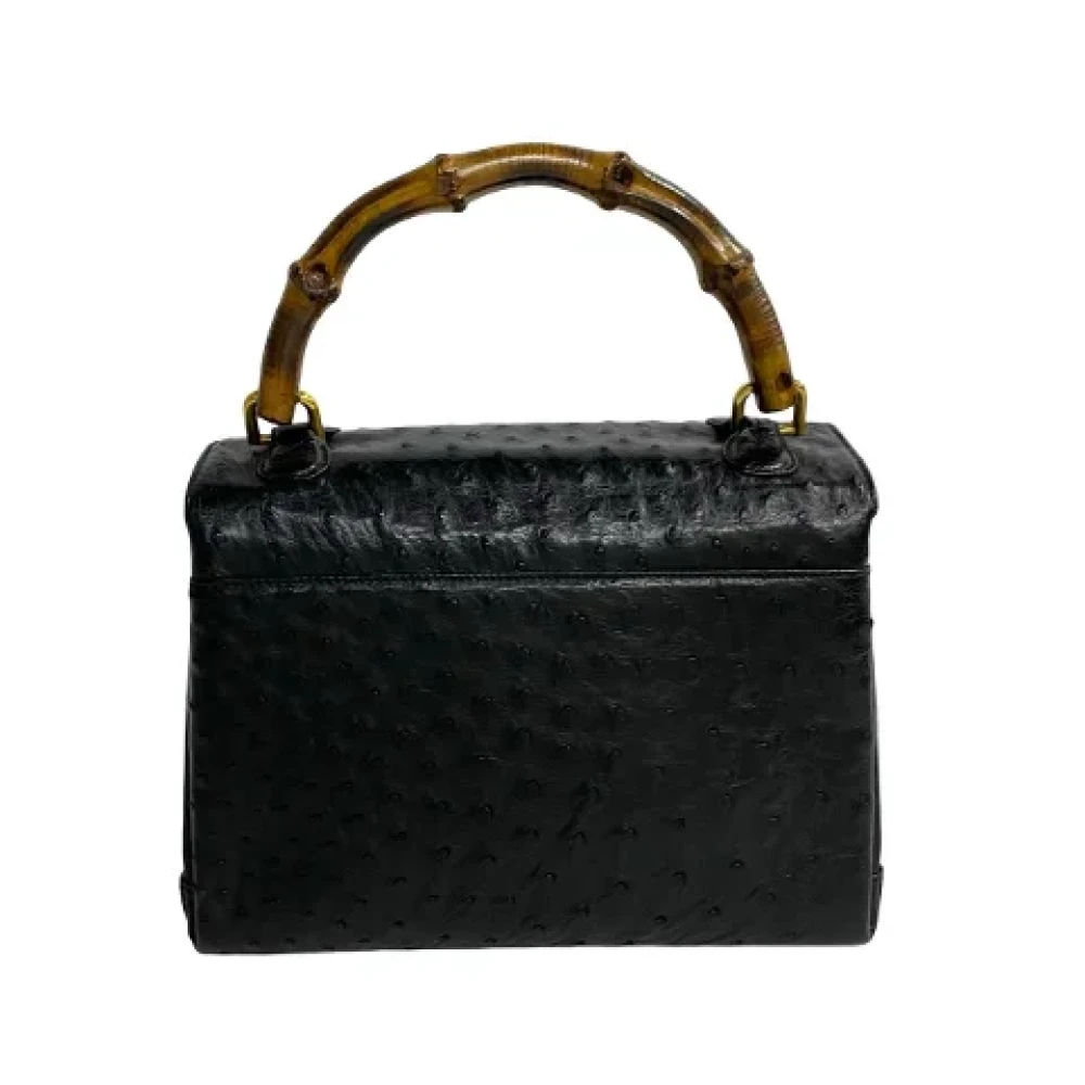 Gucci Vintage Pre-owned Leather handbags Black Dames