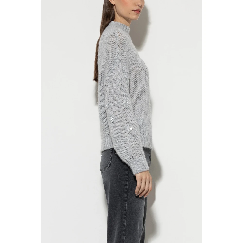 LUISA CERANO Gebreide trui met strass-details Gray Dames