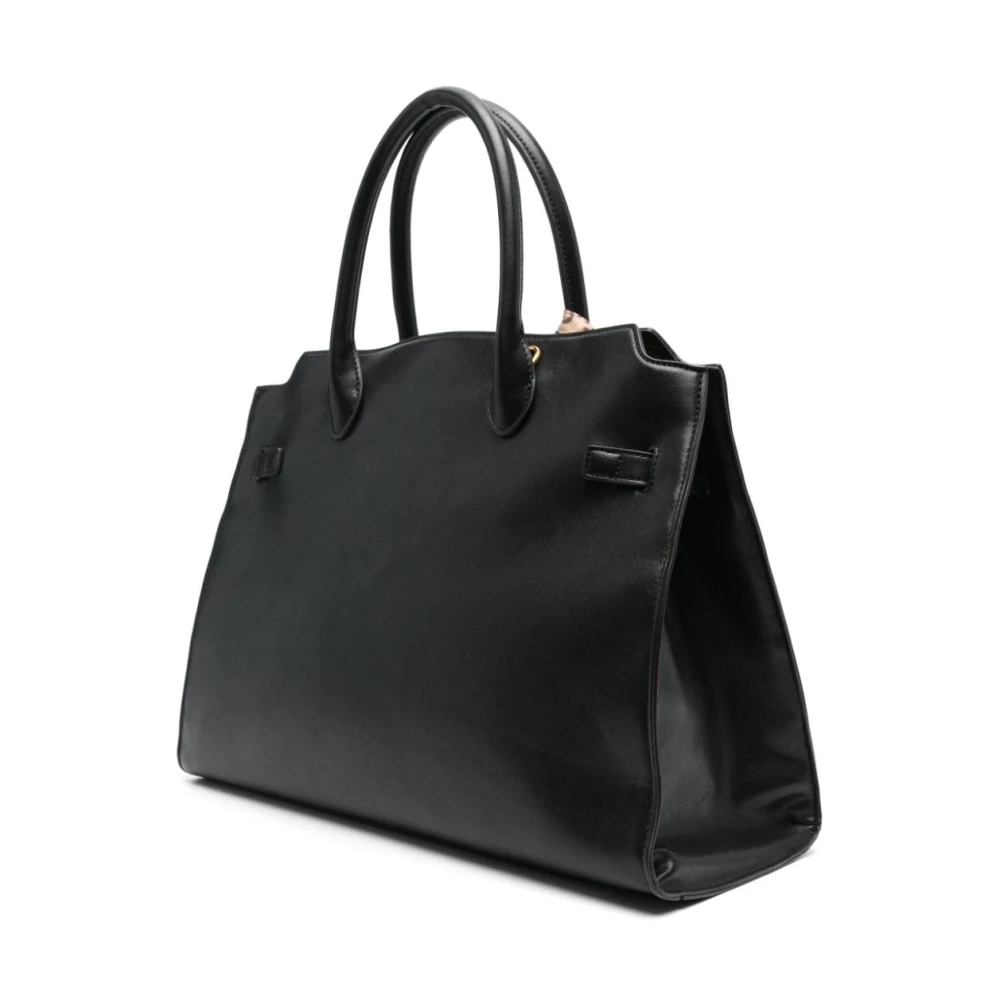 Liu Jo Zwarte tassen met goudkleurig logo Black Dames