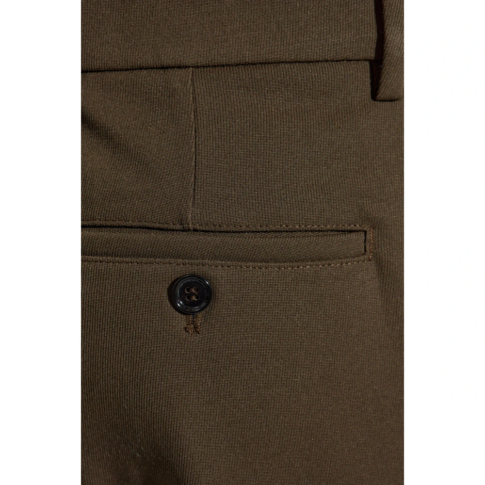 Ami Paris Wol wollen broek met rechte pijpen Green Heren