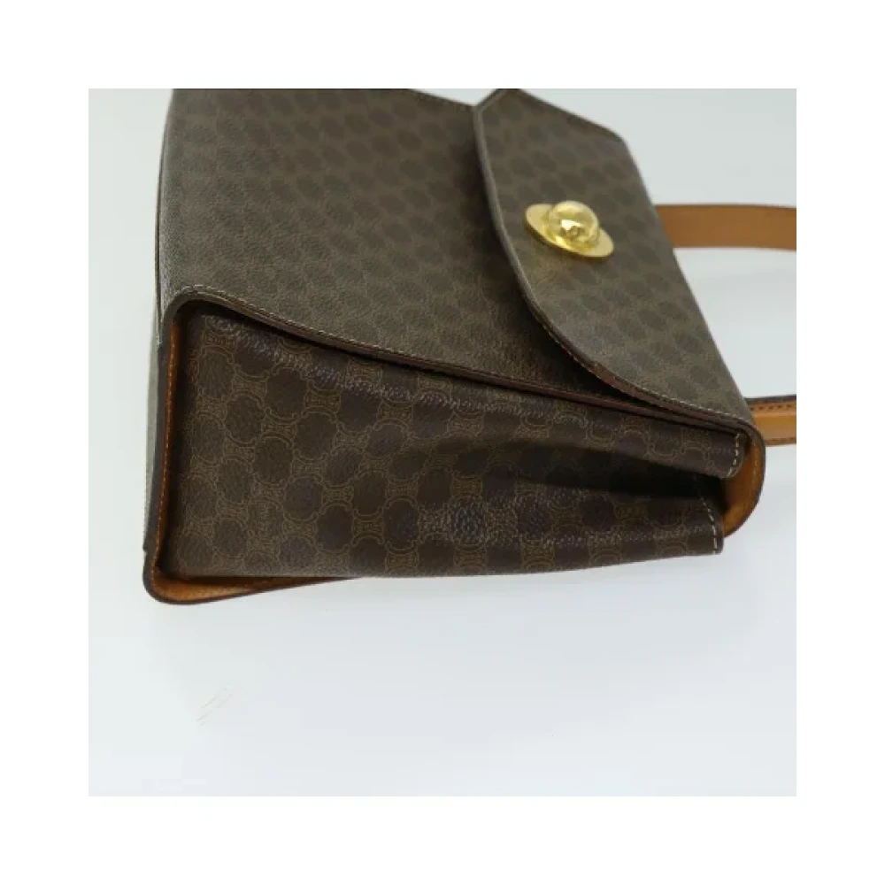 Celine Vintage Pre-owned Fabric handbags Brown Dames