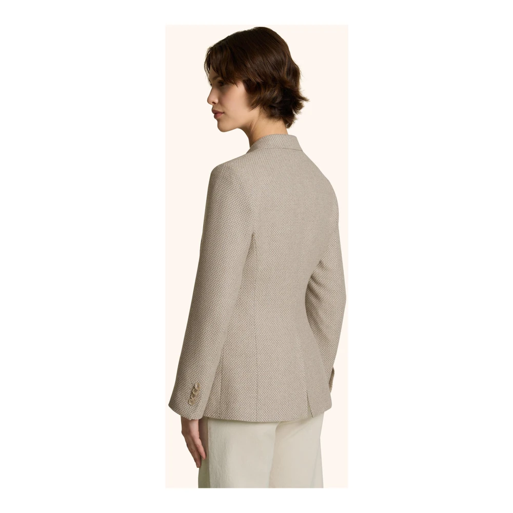 Kiton Kasjmier Blazer voor Stijlvolle Vrouwen Beige Dames